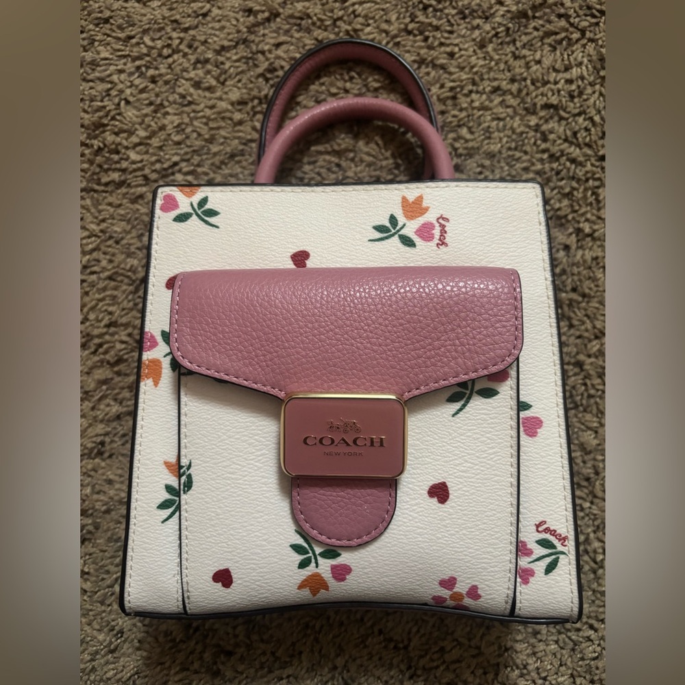 Coach Mini Pepper Crossbody with Heart Petal Print
